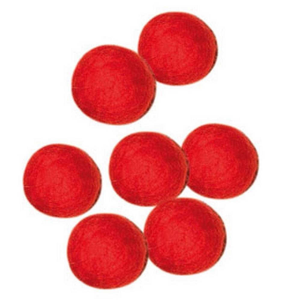 Felt balls natural Ø 10mm x50, Red