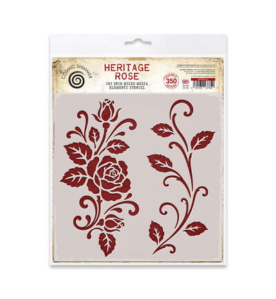 Cosmic Shimmer Heritage Rose 6×6 Mixed Media Elements Stencil
