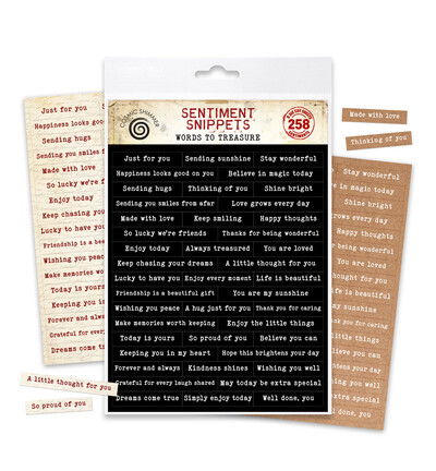 Cosmic Shimmer Sentiment Snippets – Words to Treasure