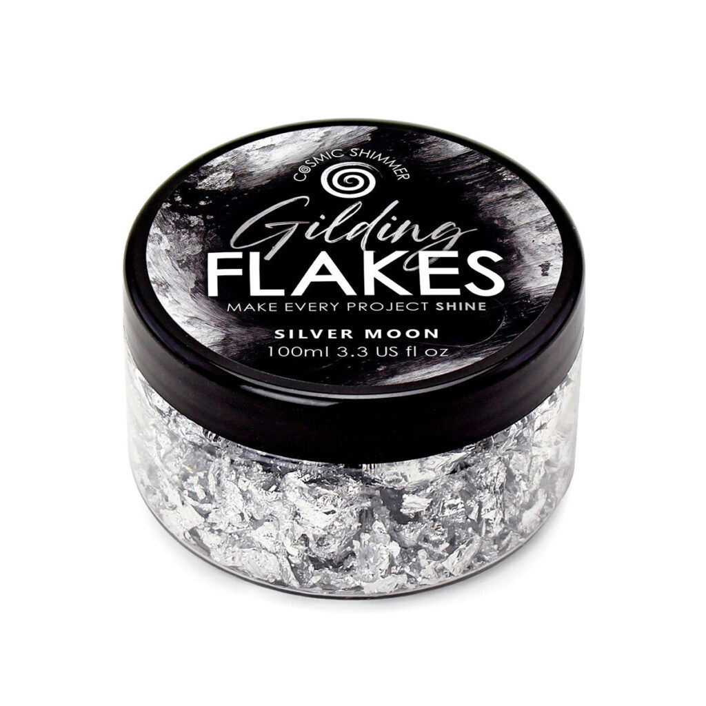 Cosmic Shimmer Gilding Flakes Silver Moon 100ml