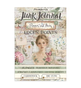Flowers and Poems – Printed Art Junk Journal Focus Points for Art and Craft A5