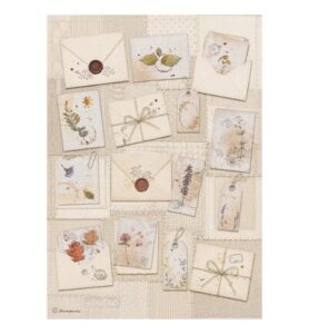 Flowers and Poems – Printed A4 Rice paper for Art and Craft – Letters