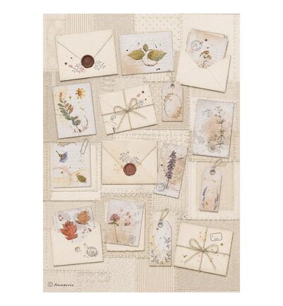 Flowers and Poems – Printed A4 Rice paper for Art and Craft – Letters