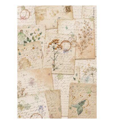 Flowers and Poems – Printed A4 Rice paper for Art and Craft – Botanic sheets
