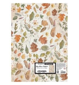 Flowers and Poems – Printed Rice paper for Art and Craft cm 50×70 – Leaves