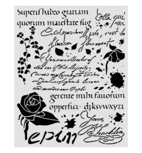 Flowers and Poems – Cut laser stencil for Art and Craft – Latin inspirations