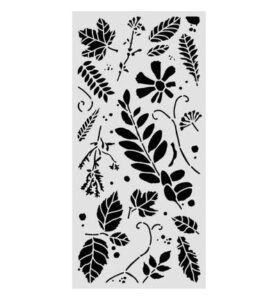 Flowers and Poems – Cut laser stencil for Art and Craft – Mixed leaves