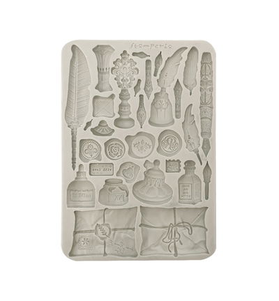 Flowers and Poems – Silicon mould Designs A5 for Art and Craft – Calligraphy