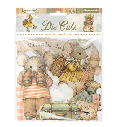 Cozy Family – Printed decorative Die cuts for Art and Craft