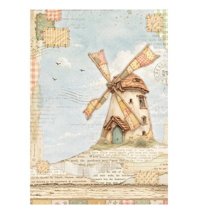 Cozy Family – Printed A4 Rice paper for Art and Craft – Windmill