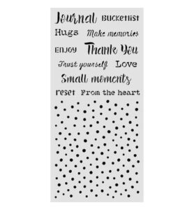 Cozy Family – Cut laser stencil for Art and Craft – Writings and dots