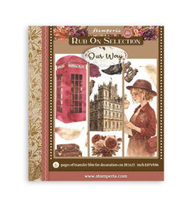 Our Way – Printed Decorative Rub on selection for Art and Craft – 6 sheets