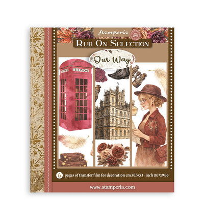 Our Way – Printed Decorative Rub on selection for Art and Craft – 6 sheets