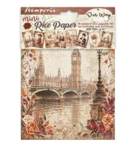 Our Way – Printed Mini Rice paper A6 8 sheets for Art and Craft