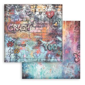 Furry Friends 2 – 12”x12” (30.5cmX30.5cm) Double sided printed sheet – Furry Friends 2 graffiti flow