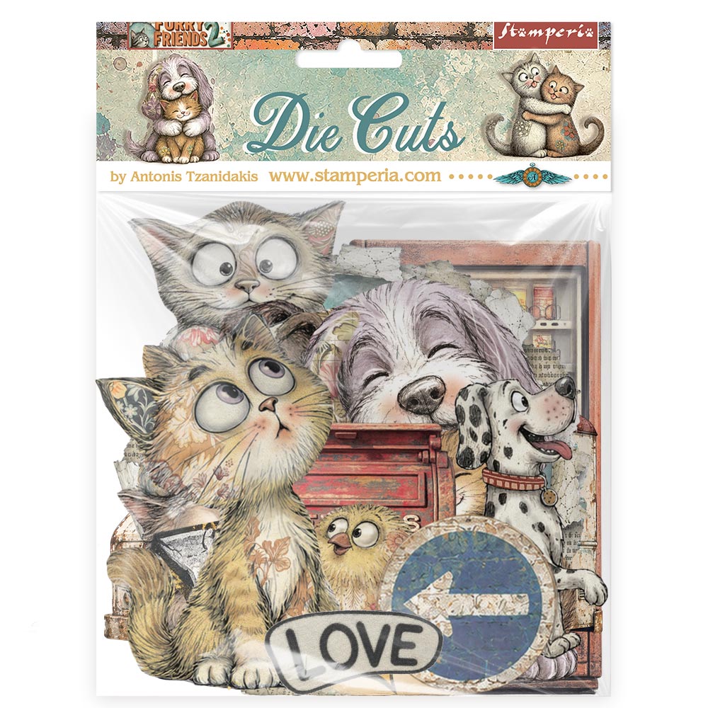 Furry Friends 2 – Printed decorative Die cuts for Art and Craft