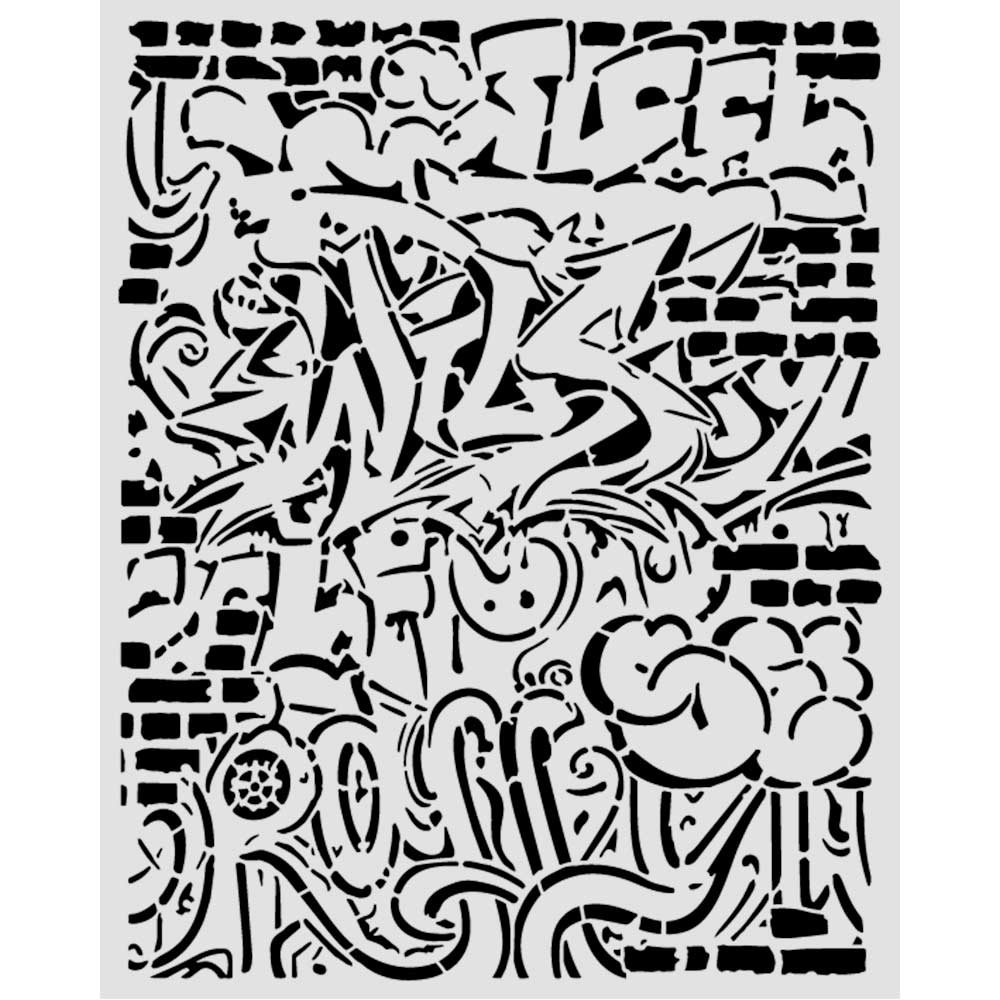 Furry Friends 2 – Cut laser stencil for Art and Craft cm 20X25 – Furry Friends 2 graffiti