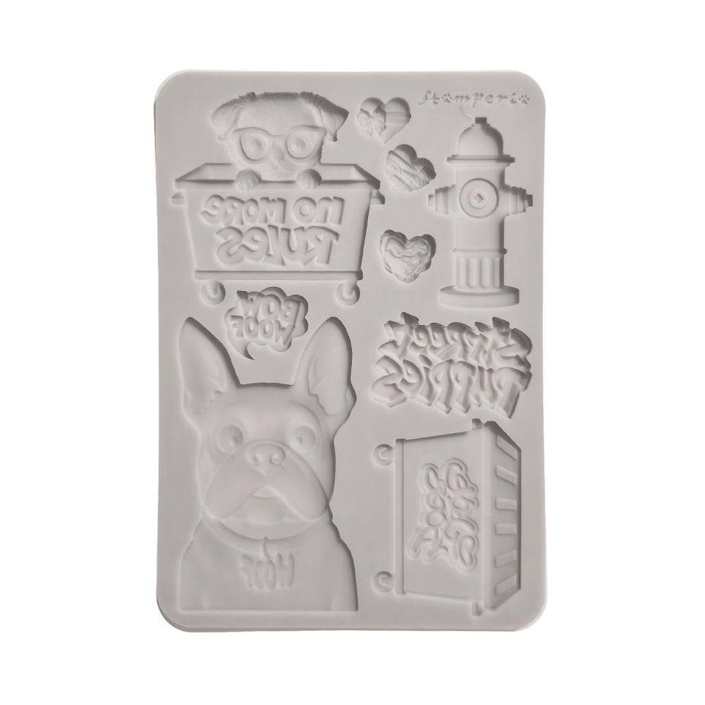 Furry Friends 2 – Silicon mould Designs A5 for Art and Craft – Furry Friends 2 dogs