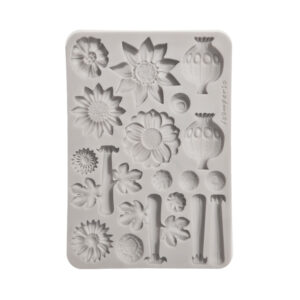 Furry Friends 2 – Silicon mould Designs A5 for Art and Craft – Furry Friends 2 flowers