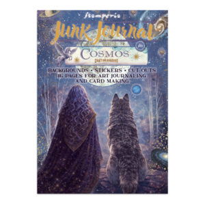 Cosmos – Printed Art Junk journal: stickers, cut-outs, backgrounds for Art and Craft