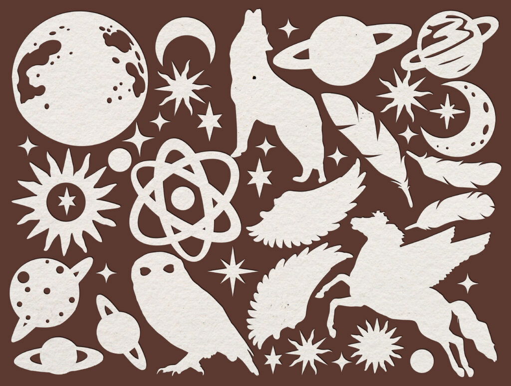 Cosmos – Art Paper Shapes laser cut