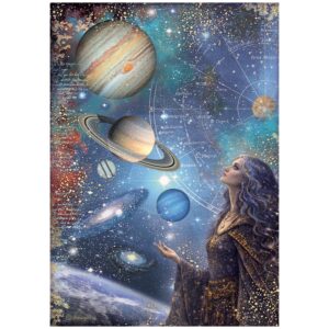 Cosmos – Printed A4 Rice paper for Art and Craft – Cosmos planets