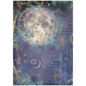 Cosmos – Printed A4 Rice paper for Art and Craft – Cosmos moon