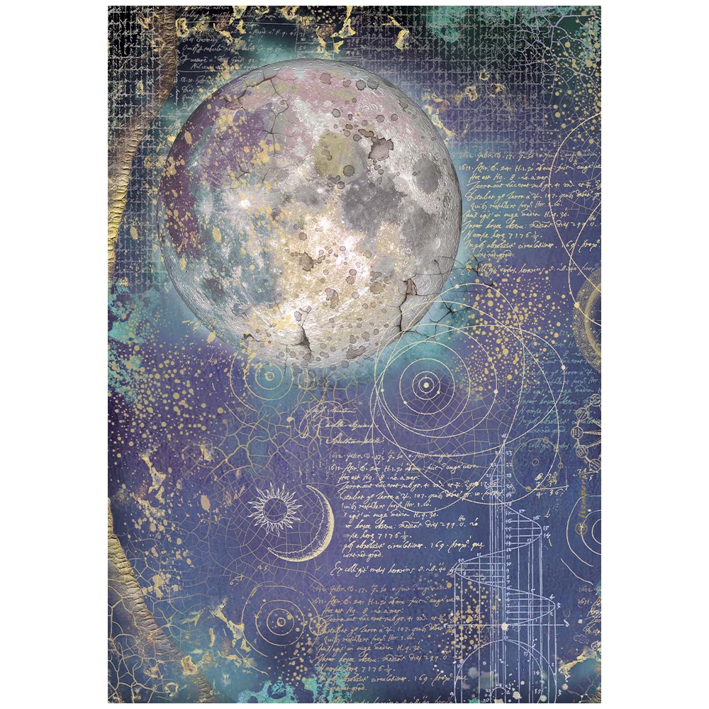 Cosmos – Printed A4 Rice paper for Art and Craft – Cosmos moon