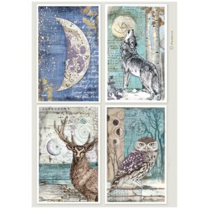Cosmos – Printed A4 Rice paper for Art and Craft – Cosmos 4 cards