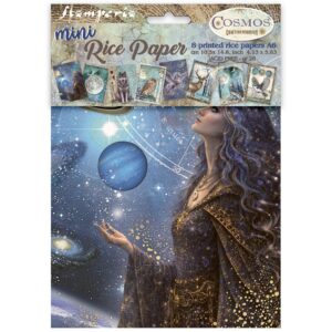 Cosmos – Printed Mini Rice paper A6 8 sheets for Art and Craft