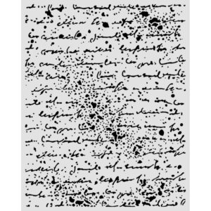 Cosmos – Cut laser stencil for Art and Craft cm 20X25 – Cosmos handwriting
