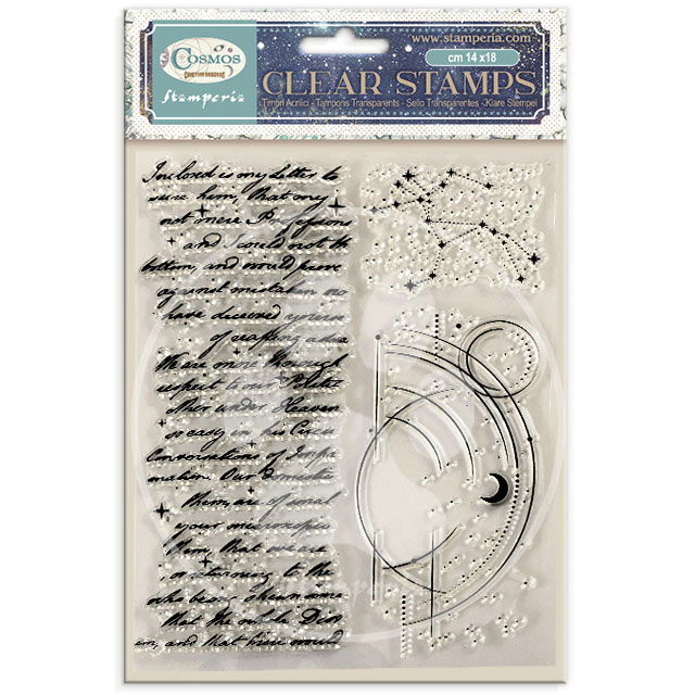 Cosmos – Decorative Acrylic stamp design for Art and Craft cm 14×18