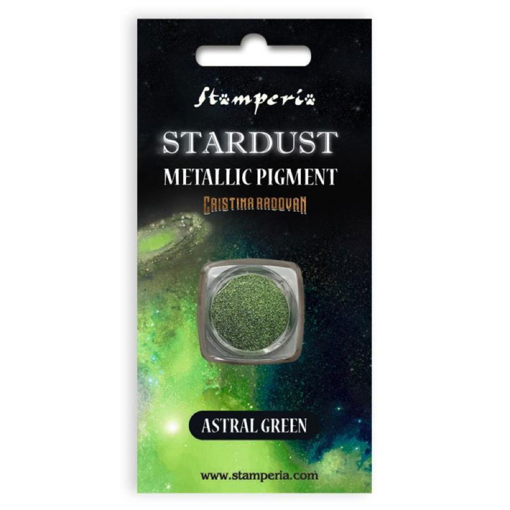 Stamperia Basics – Stardust Pigment gr 0,5 – Astral green