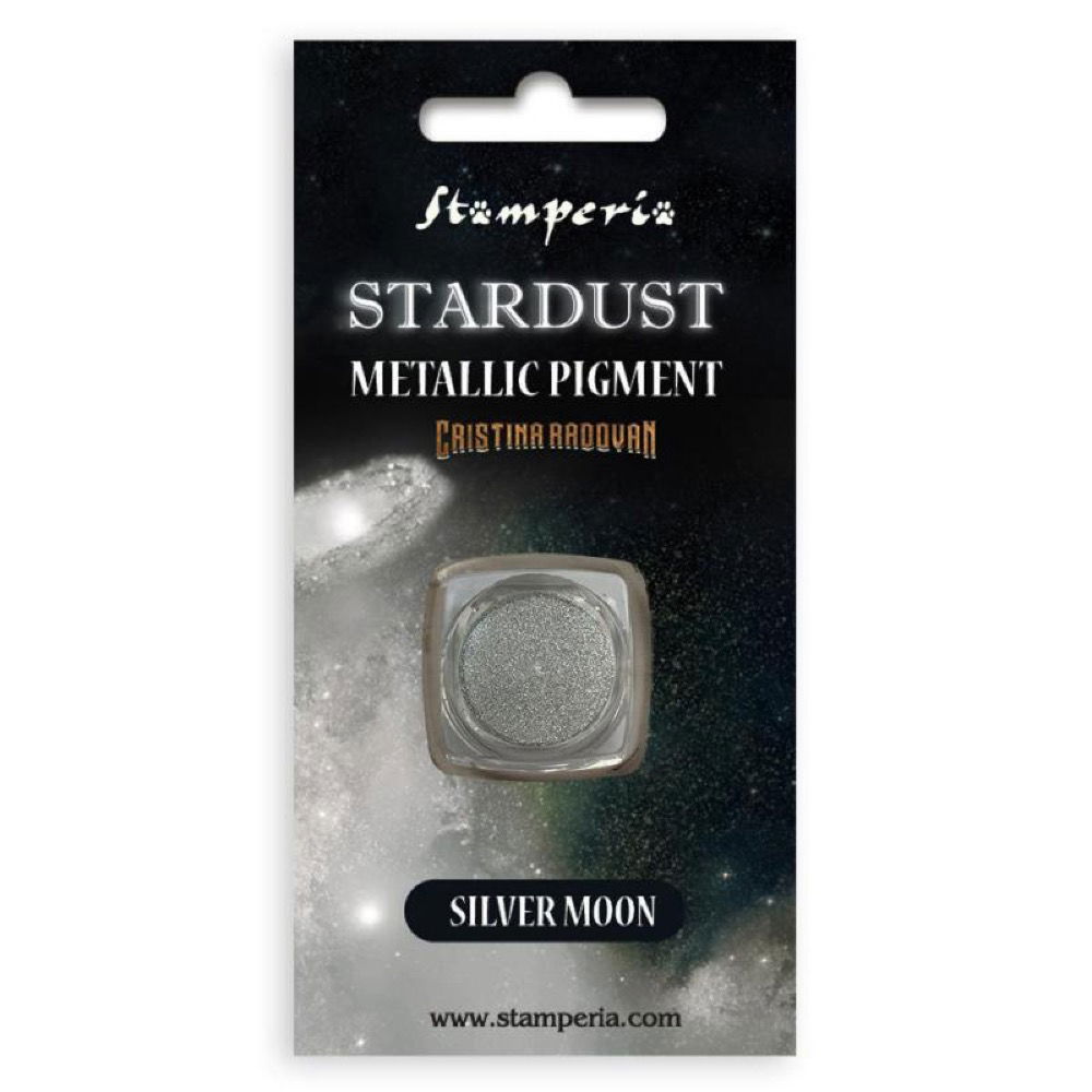 Stamperia Basics – Stardust Pigment gr 0,5 – Silver moon