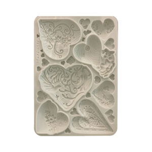 Alice in Christmas – Silicon mould Designs A5 for Art and Craft – Simple hearts
