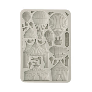 Alice in Christmas – Silicon mould Designs A5 for Art and Craft – Circus and air balloons