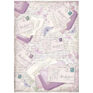 Provence – Printed A4 Rice paper for Art and Craft – letters