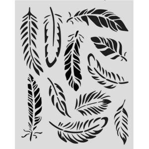 Lavender – Cut laser stencil for Art and Craft cm 20X25 – feathers