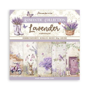 Lavender – 8”x8” (20.3×20.3 cm) Paper Pad 10 double sided printed sheets