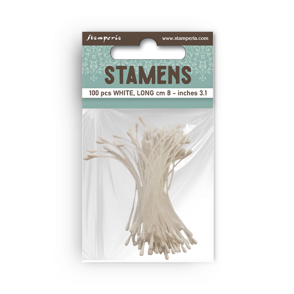 Stamperia tools – Pack 100 stamens cm 8 white