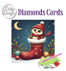 Dotty Designs Diamond Cards, Christmas Owl 1