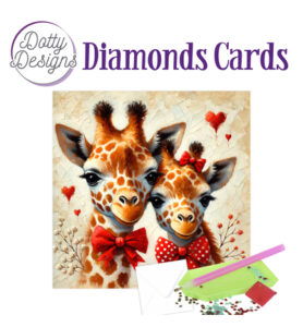 Dotty Designs Diamond Cards, 2 verliefde giraffen