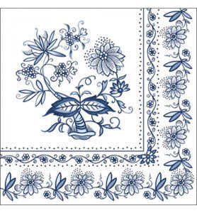 Servetten 20pcs / 33 x 33cm, Blue onion