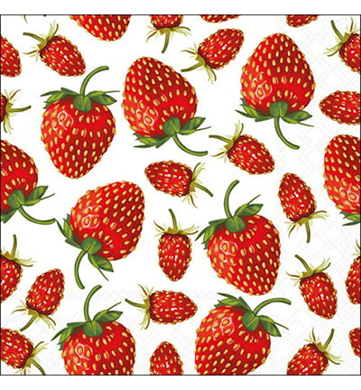 Servetten 20pcs / 33 x 33cm, Strawberries