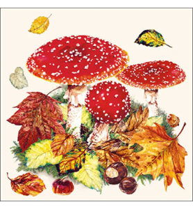 Servetten 20pcs / 33 x 33cm, Fly Agaric