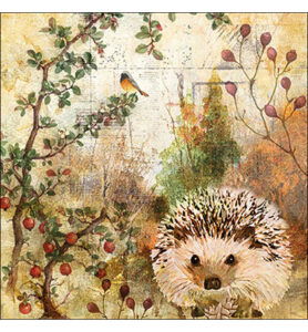 Servetten 20pcs / 33 x 33cm, Autumn Hedgehog
