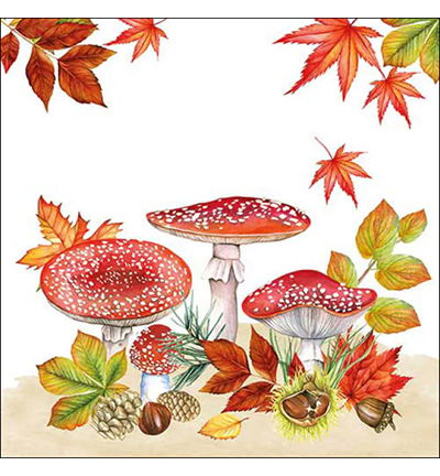 Servetten 20pcs / 33 x 33cm, Fly agaric group