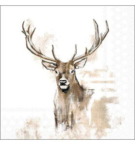 Servetten 20pcs / 33 x 33cm, Antlers