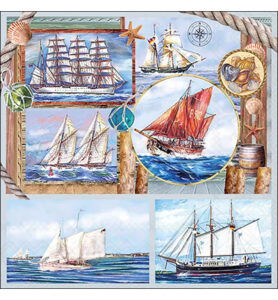 Servetten 20pcs / 33 x 33cm, Sail away