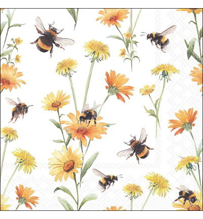 Servietten, 20 Stück / 33 x 33 cm, „Busy Bees“